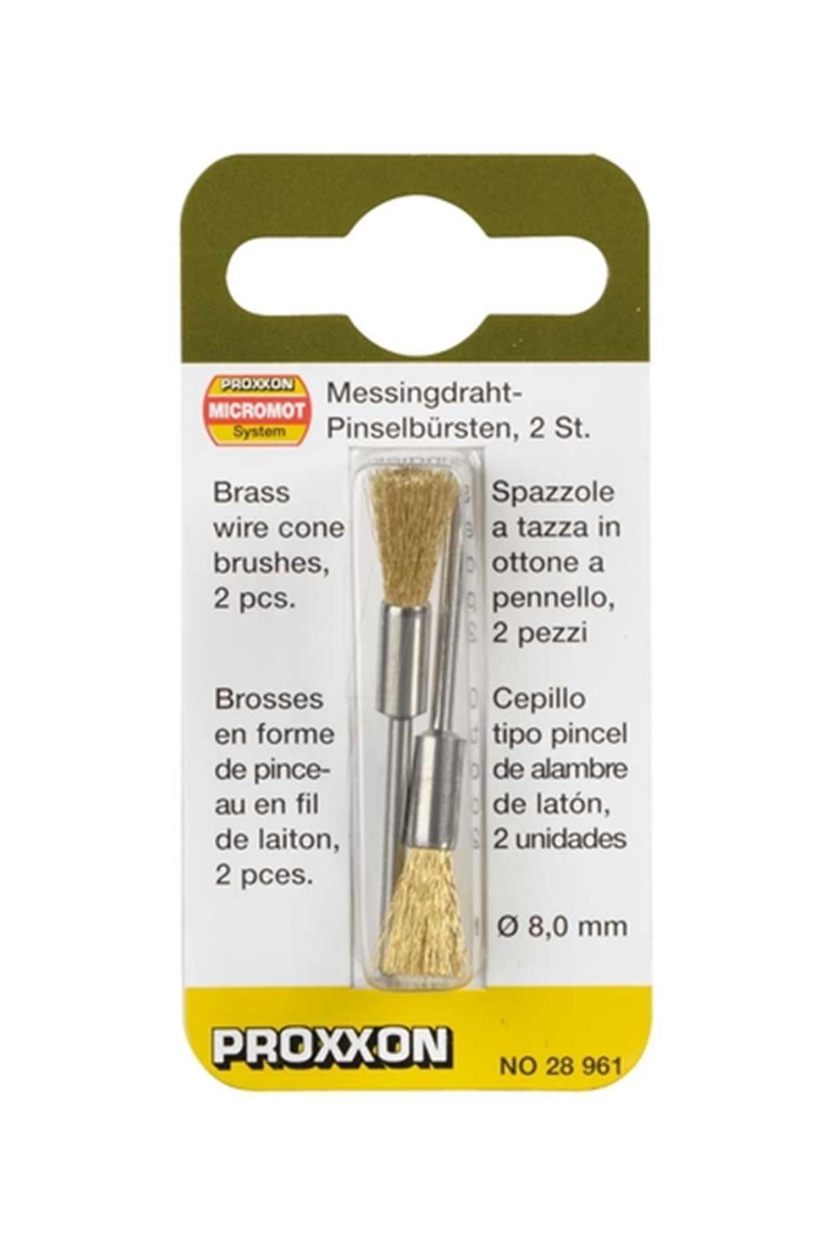 Proxxon 28961 Pimli Sarı Tel Fırça 8 mm 2'li