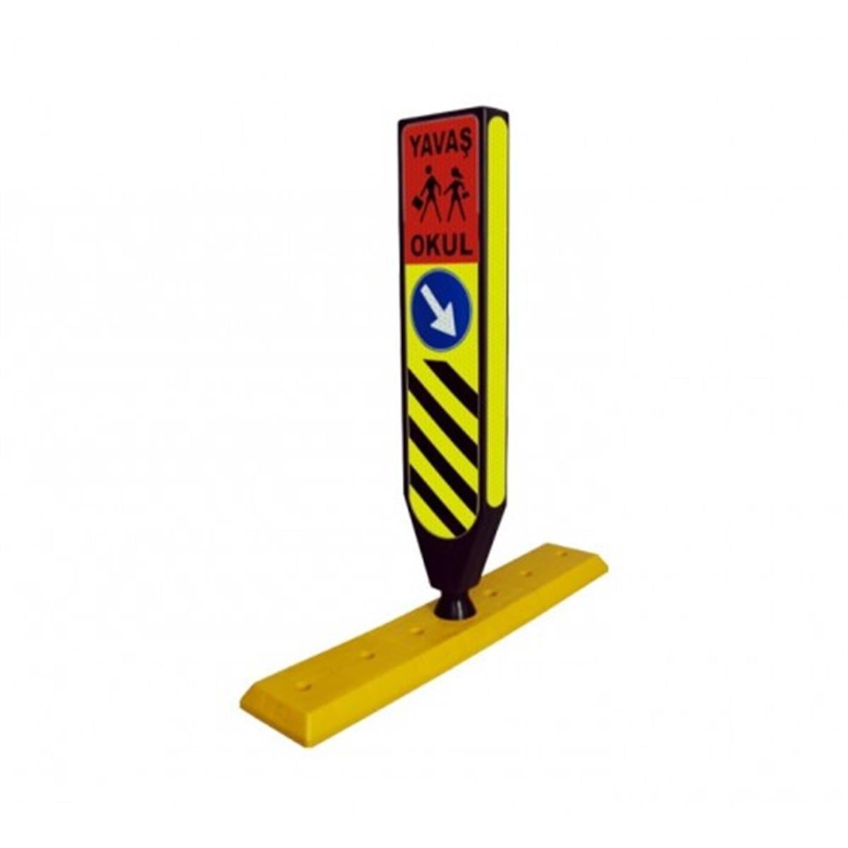 UT 2603 Tabanlı Esnek Refüj Başı Tabelası  