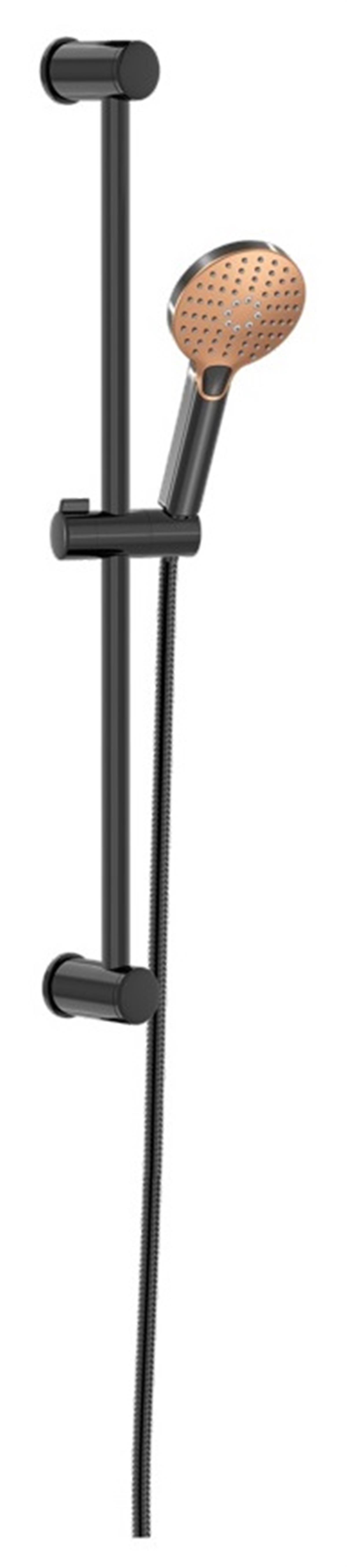 Valtemo Rainmax Bronze Black Sliding Duş Seti