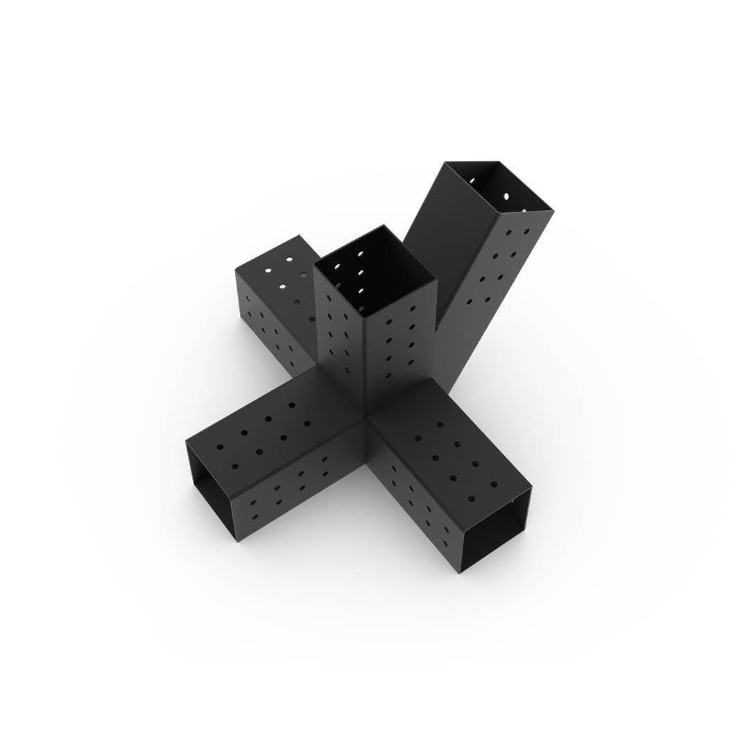 Venina Home 9x9 Ahşap Kirişler İçin +30 5 Kollu Pergola Çatı Kenar Orta Braketi