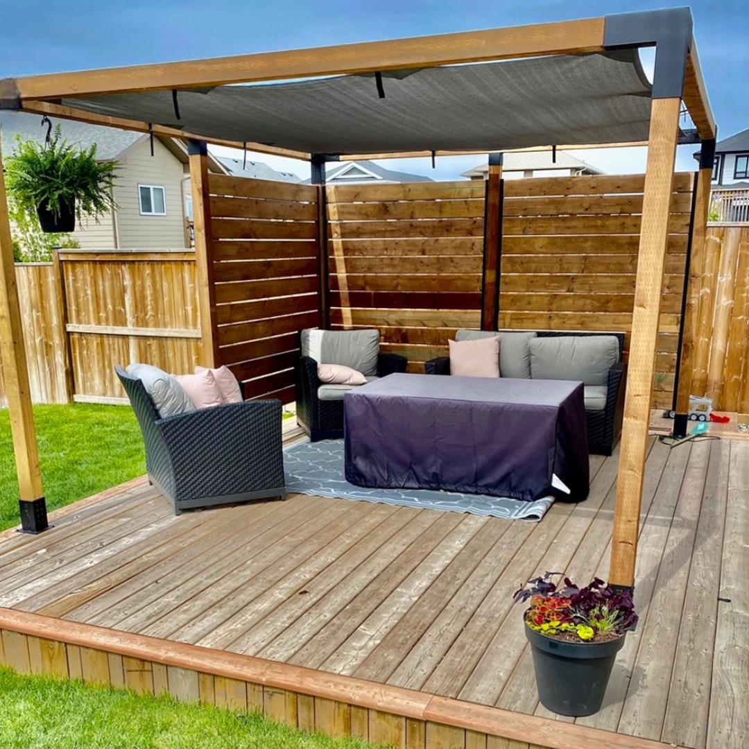 Venina Home Ahşap Düz Tabanlı Pergole VHPP1000