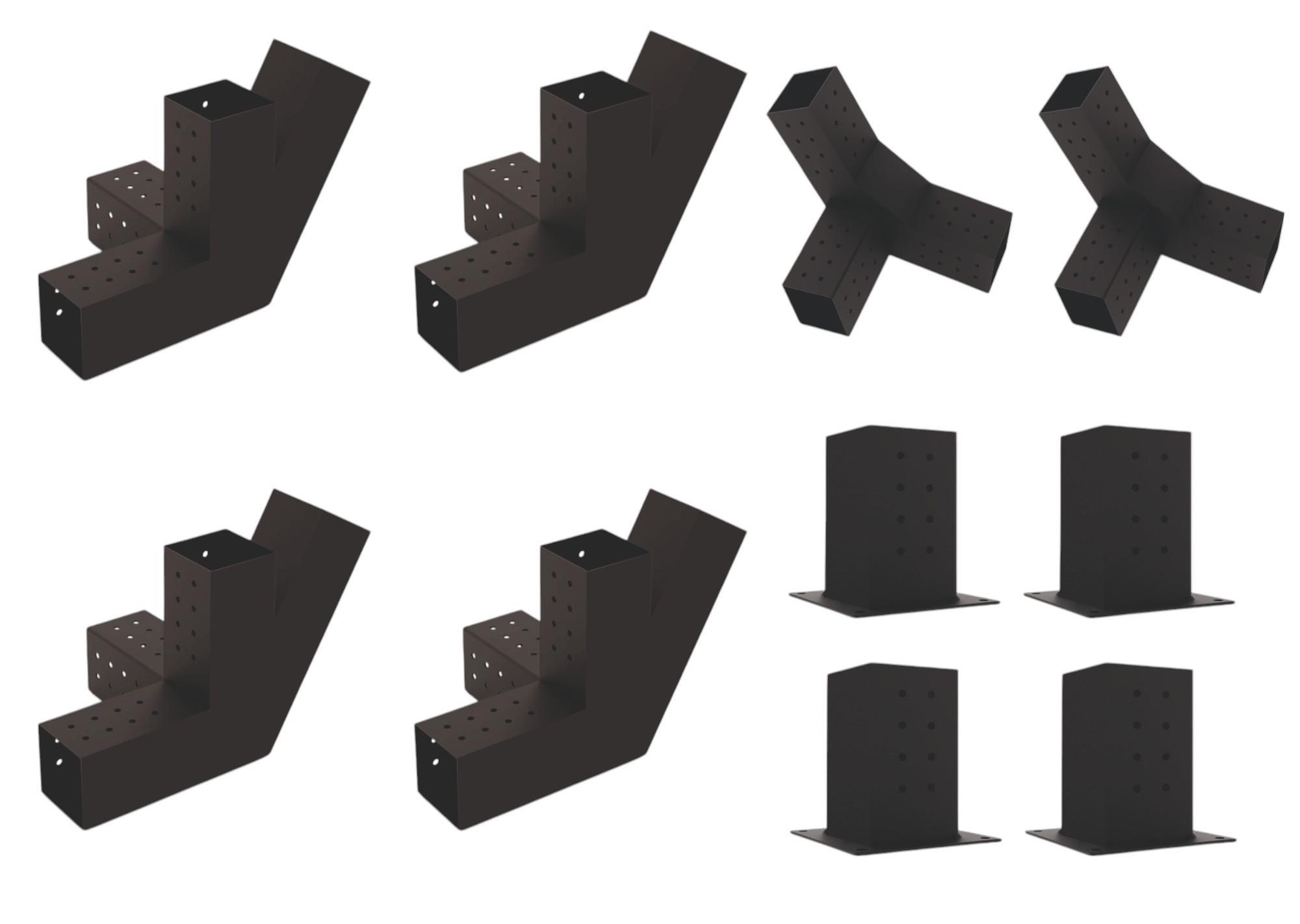 Venina Home Tek Bölümlü Çatılı Ahşap Pergole Braket Seti