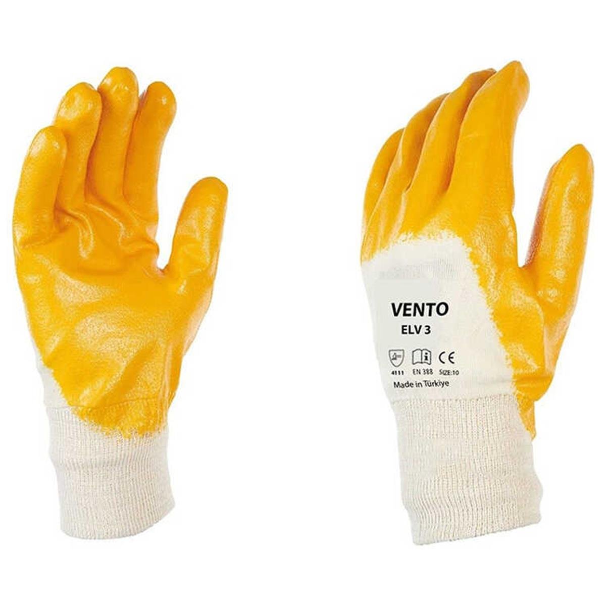 Vento ELV-3 Sarı Nitril Eldiven  