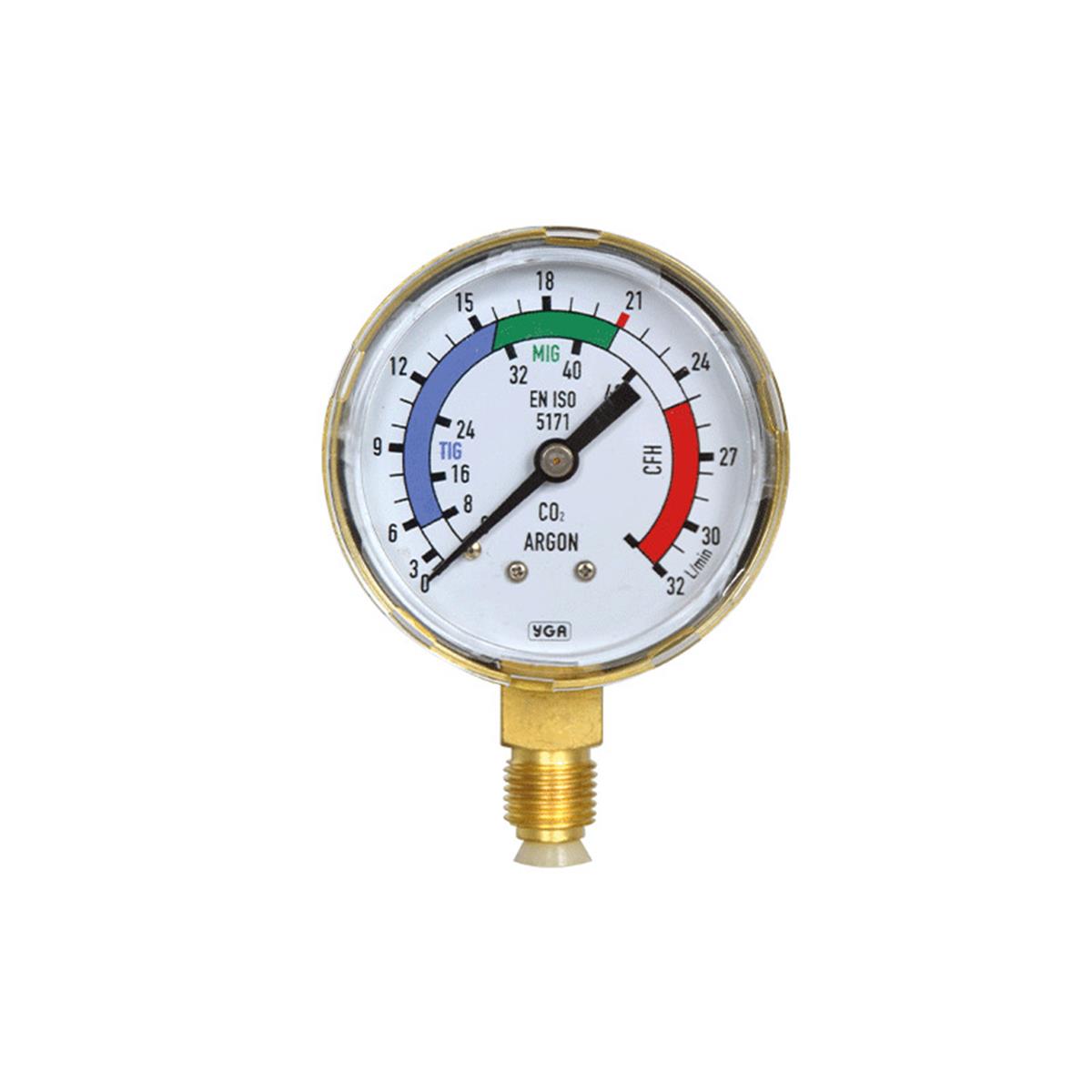 Yıldız 59032 Flowmetre Argon-Co2 Çıkış 0-32 L/Dak Q63