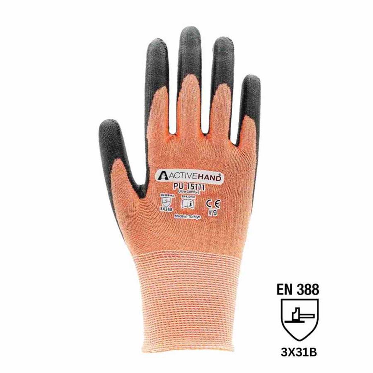 Activehand PU-15111 Poliüretan Kesilme Dirençli Eldiven 7 