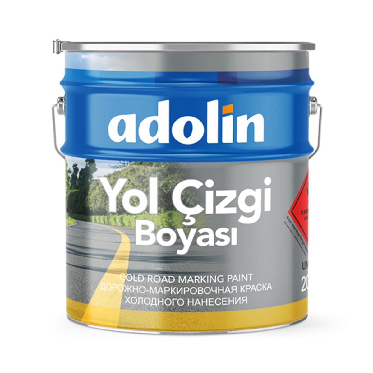 Adolin S.Yol Çizgi Boyası Kırmızı 3 KG