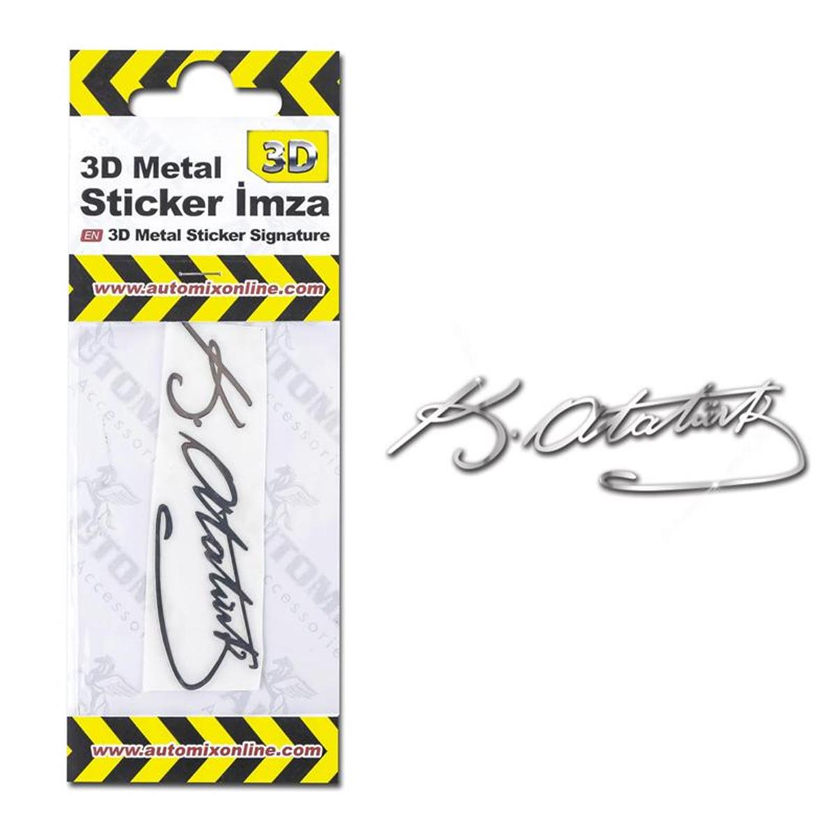 Automix 3D Metal Sticker İmza