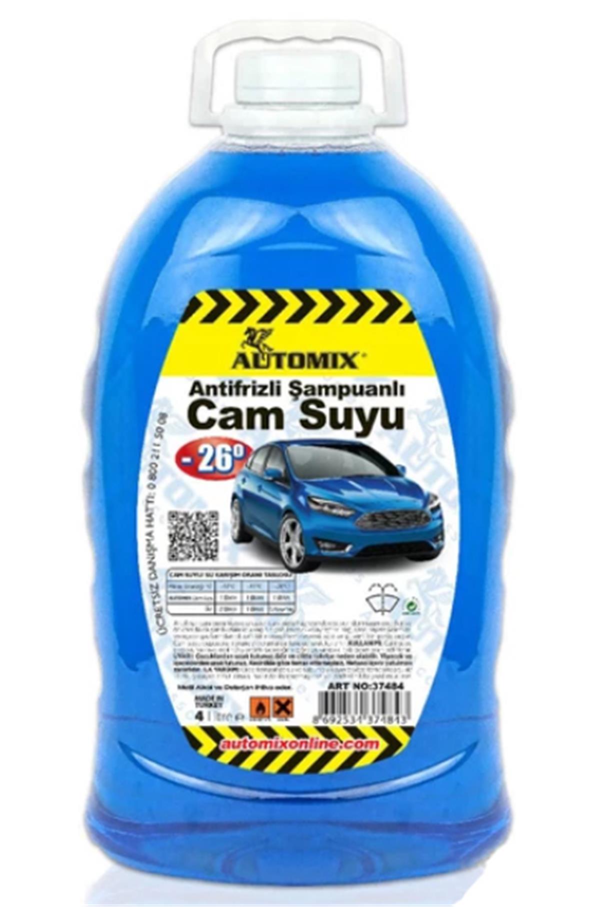 Automix Antifirizli Şampuanlı 4Lt Cam Suyu
