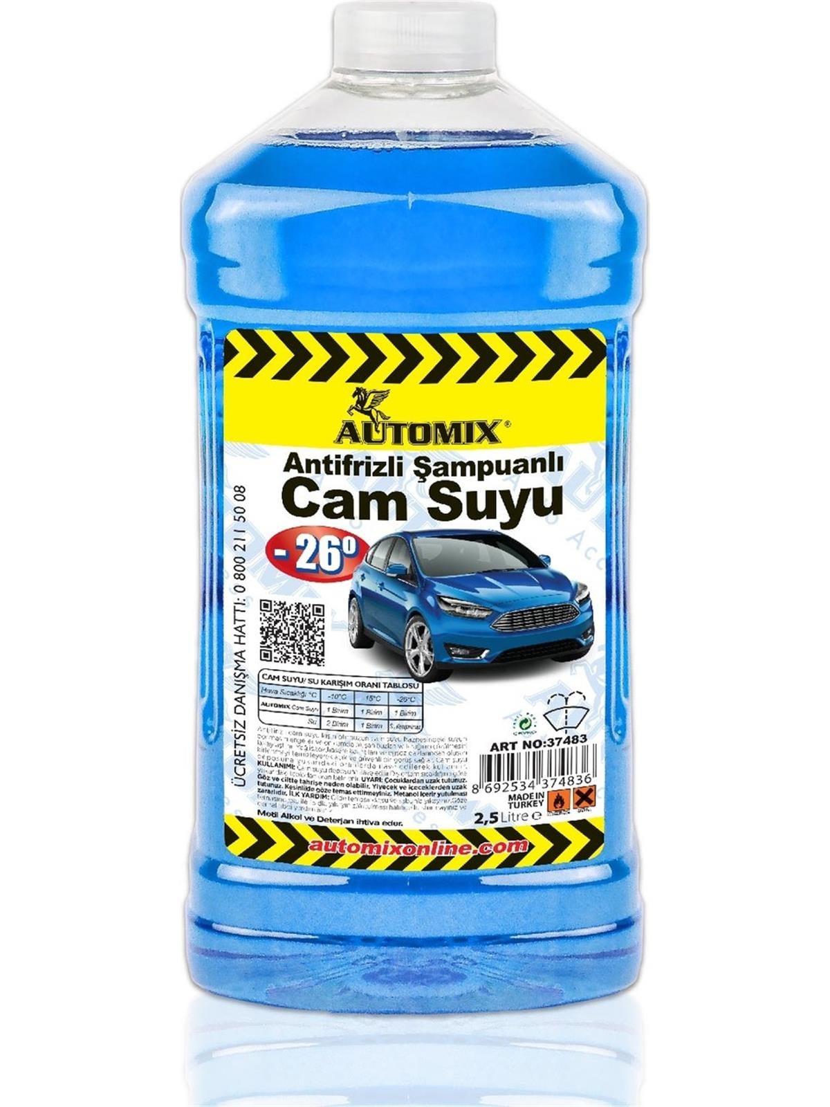 Automix Antifrizli Şampuanlı 2,5 Lt - 26° Cam Suyu