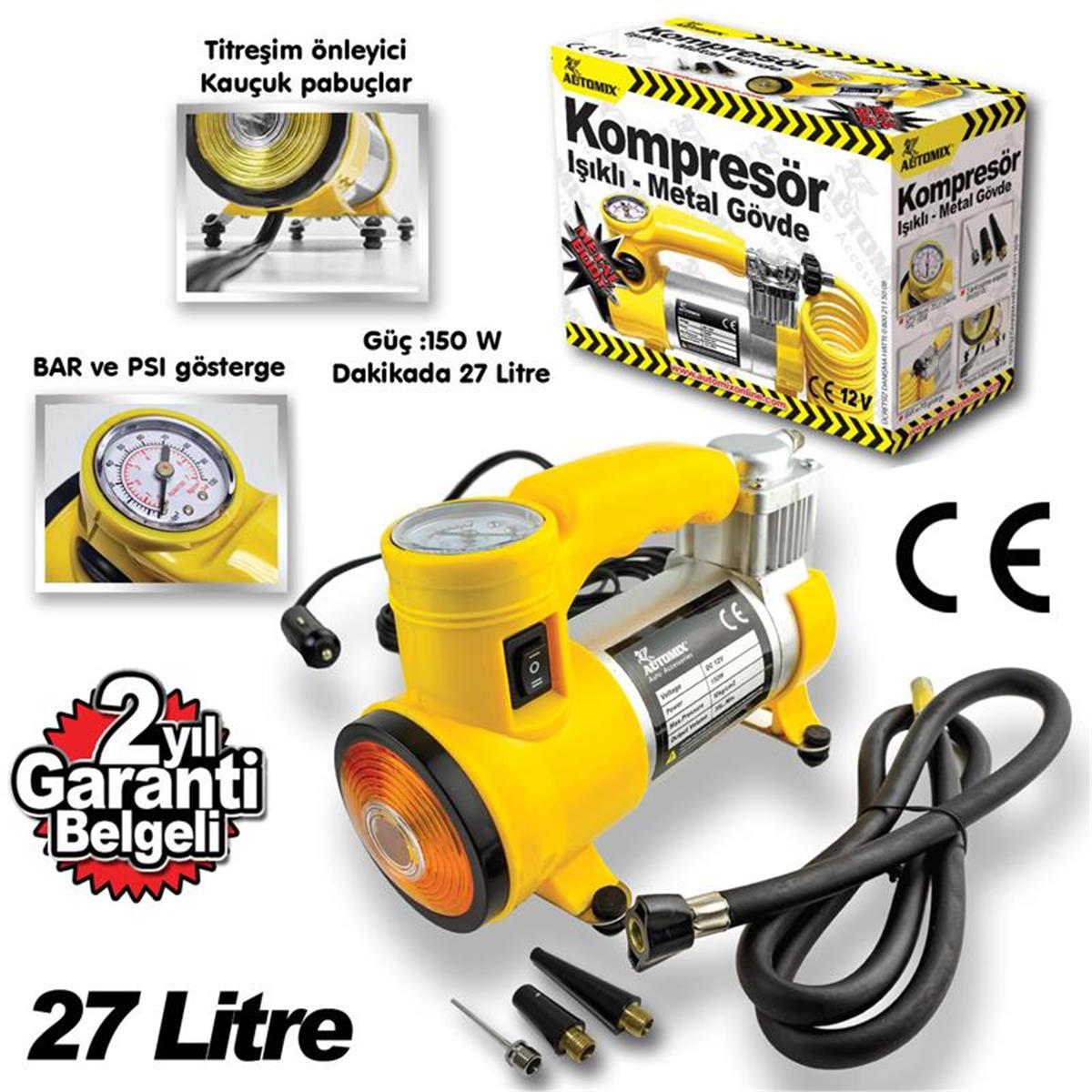 Automix Metal Işıklı Kompresör