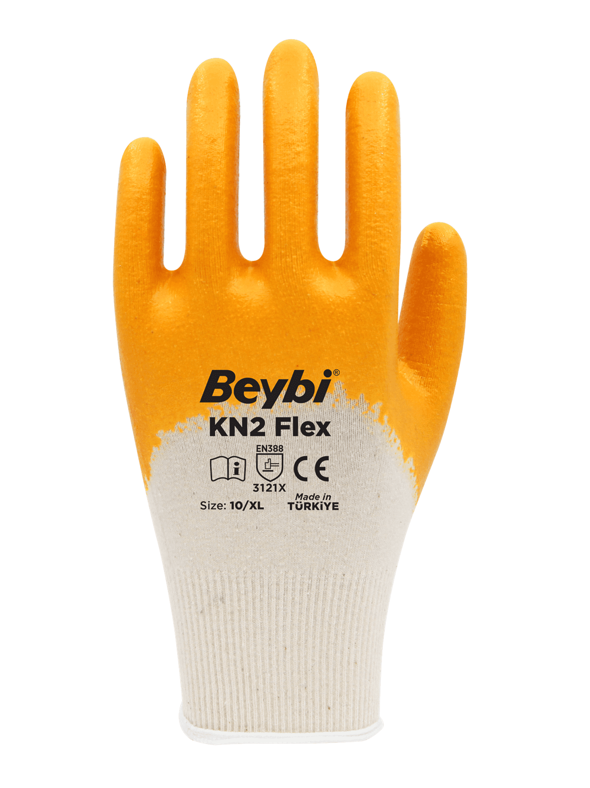 Beybi KN2 Flex Nitril Eldiven Sarı 10 