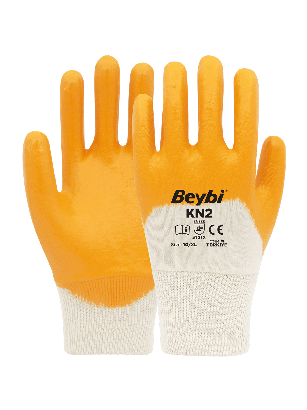 Beybi KN2 Nitril Eldiven Sarı 10 