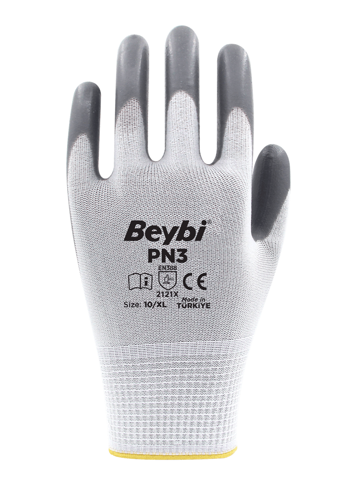 Beybi PN3 Naylon Nitril Eldiven Sarı 10 