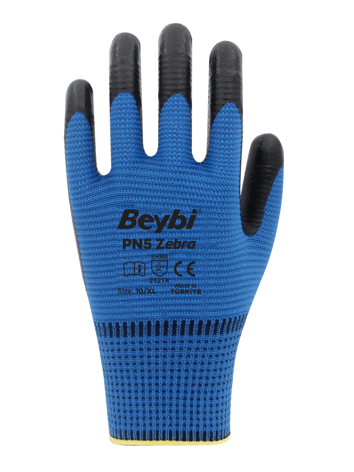 Beybi PN5 Zebra Eldiven Mavi-Siyah 10 