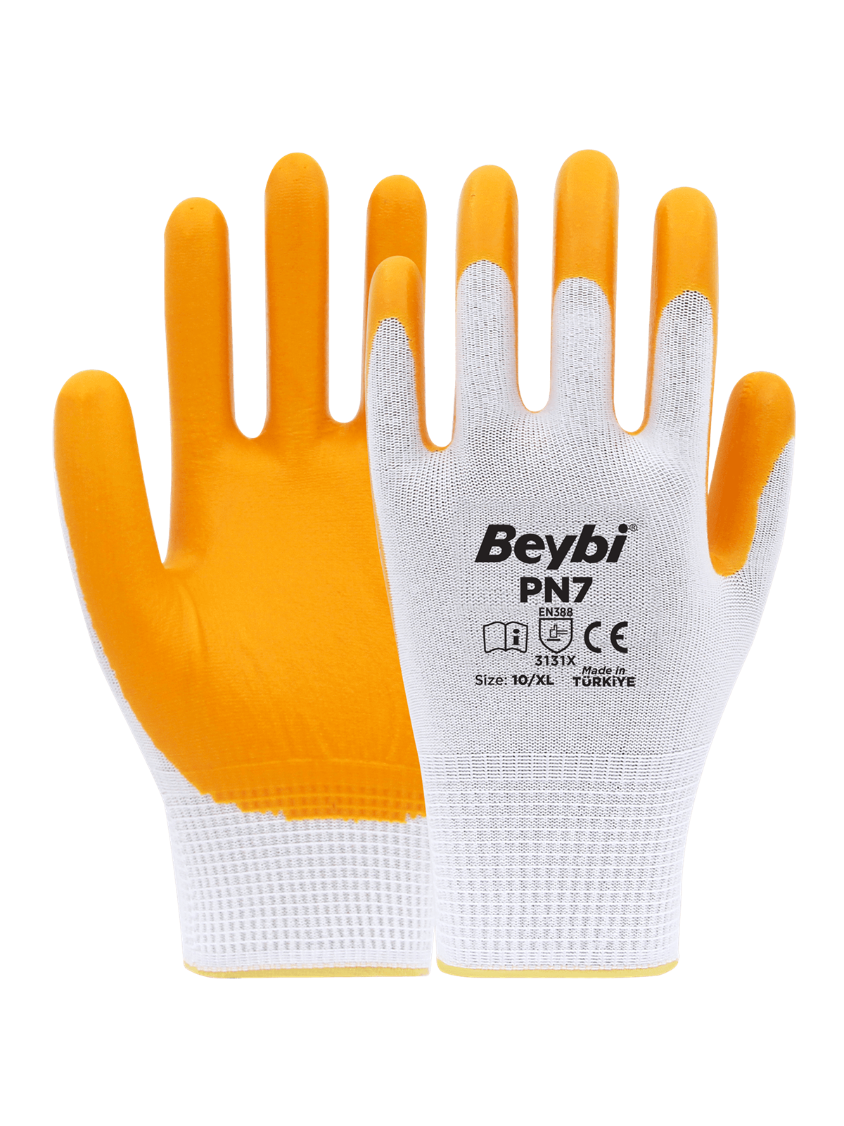 Beybi PN7 Nitril Eldiven Sarı 10 