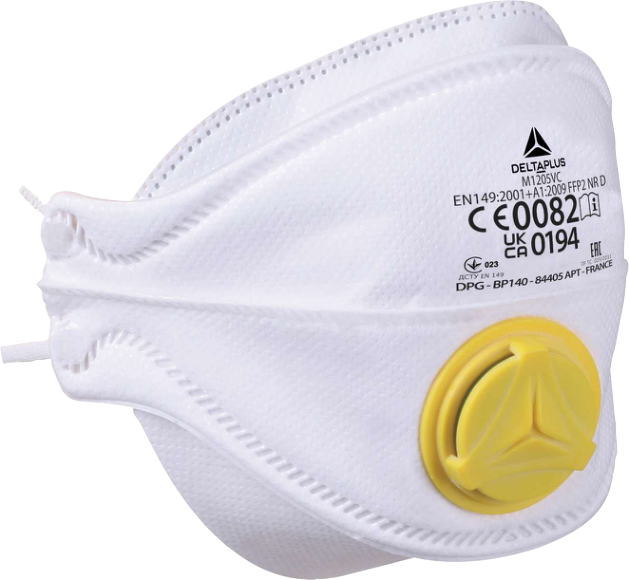 Delta Plus M1205V FFP2 Ventilli Maske (10 Adet)  
