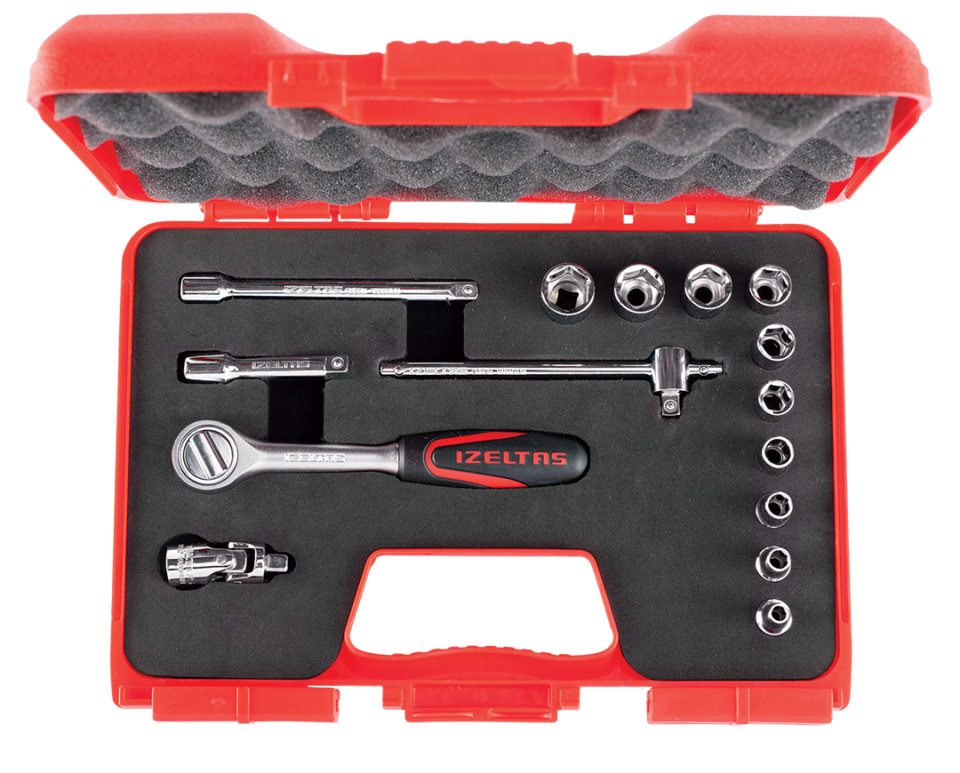 İzeltaş 1/4'' Altı Köşe Lokma Anahtar Takımı 15 Parça