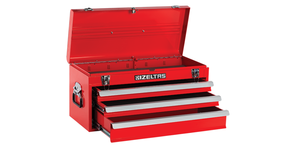 İzeltaş Çekmeceli Alet Sandığı Büyük Boy Kırmızı Boş ( 285x650x322 )