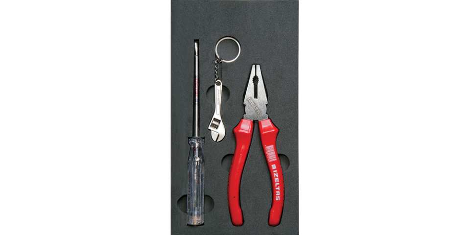 İzeltaş Pense ve Kontrol Kalemi 2'li Set (Anahtarlıklı)