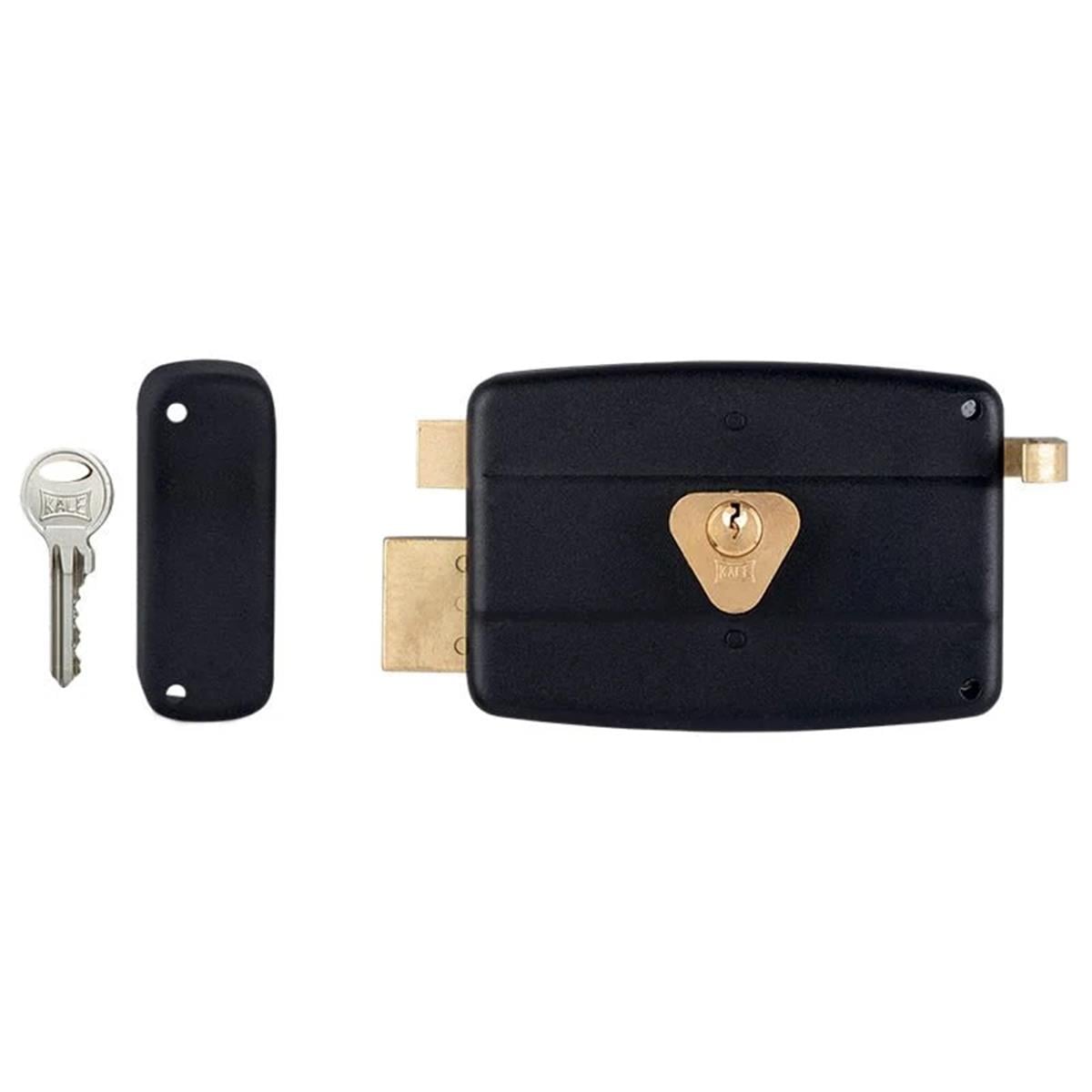 Kale Trajlı Demir Kapı Kilidi 157C Siyah 12 cm