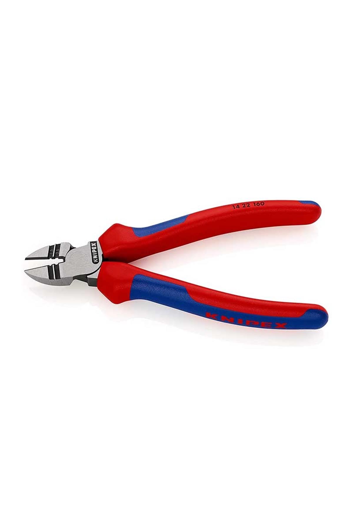 Knipex 14 22 160 Sıyırıcılı Yan Keski