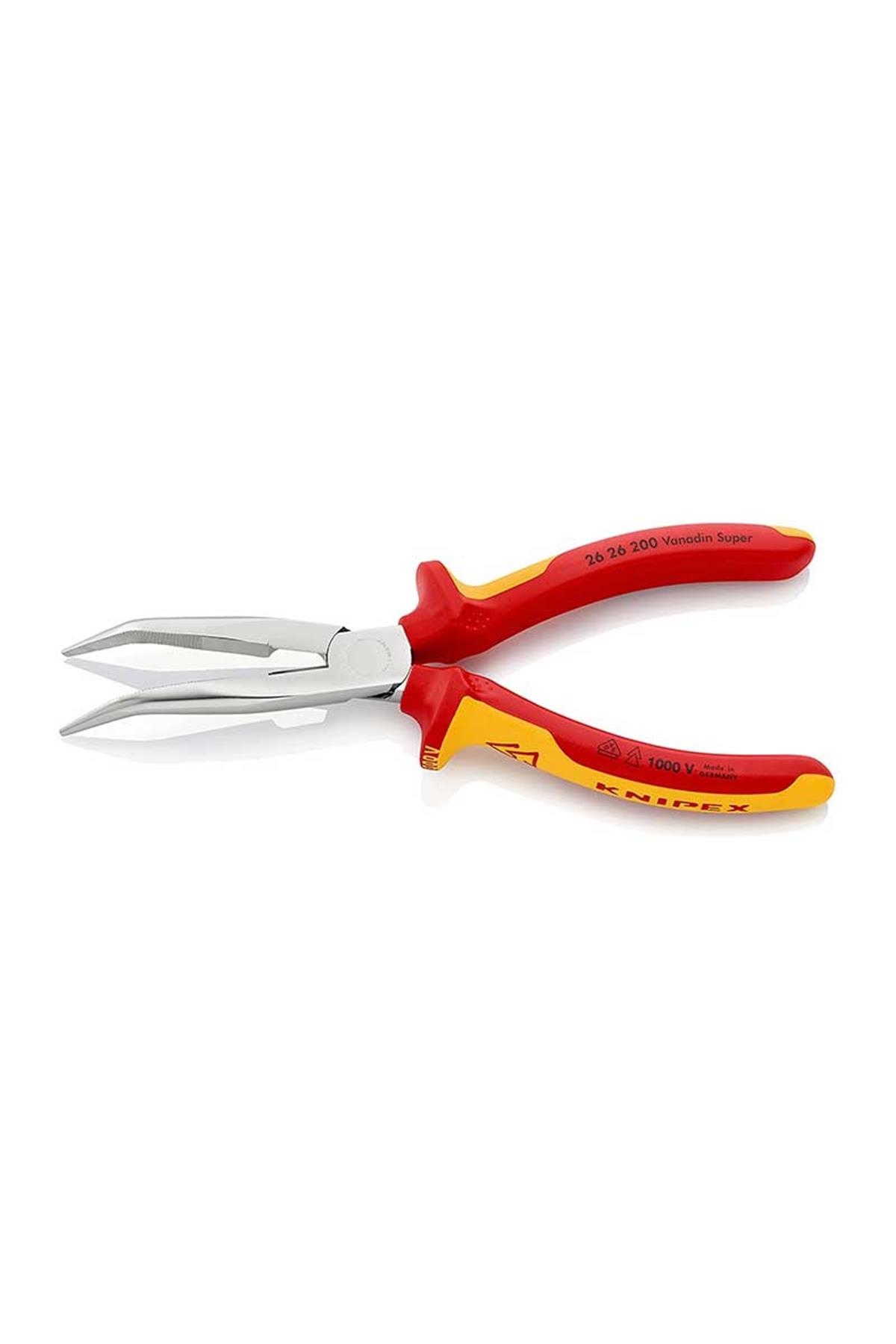 Knipex 26 26 200 VDE Eğri Ağız Kargaburun