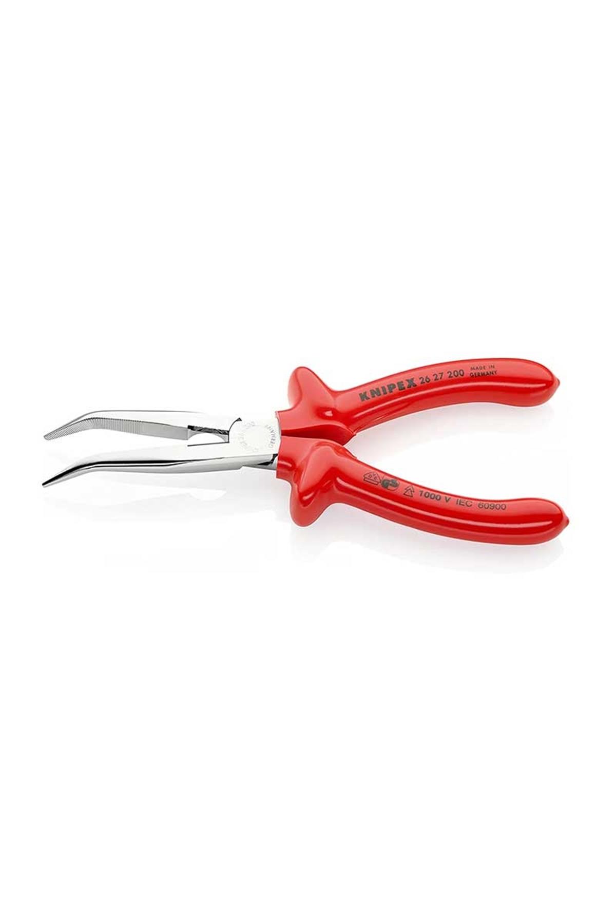 Knipex 26 27 200 VDE Eğri Ağız Kargaburun