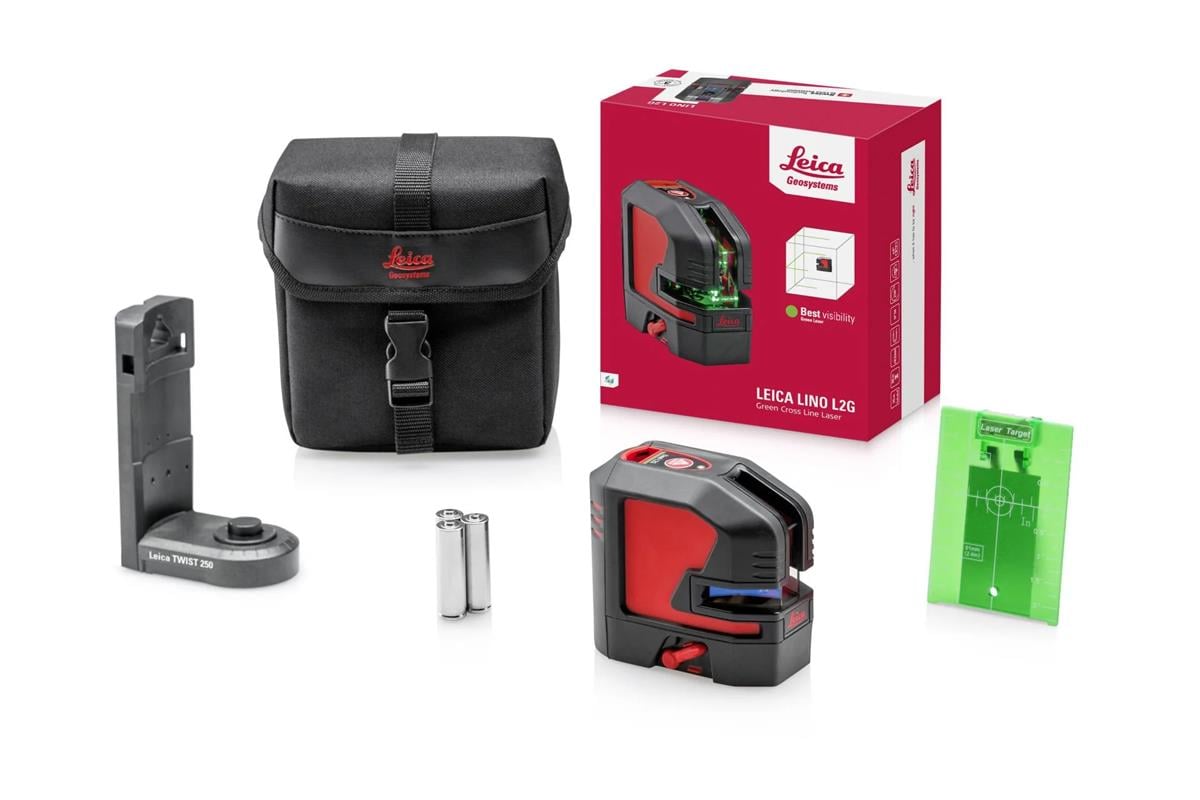 Leica Lino L2GS Çapraz Çizgili Şarjlı Yeşil Lazer Terazi