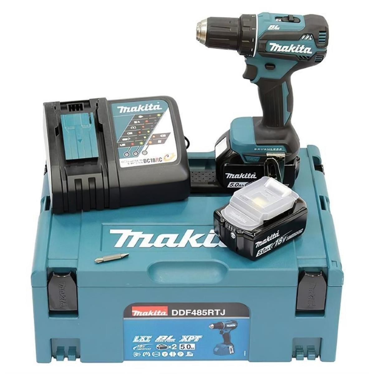 Makita DDF485RTJ Çift Akülü Darbesiz Matkap