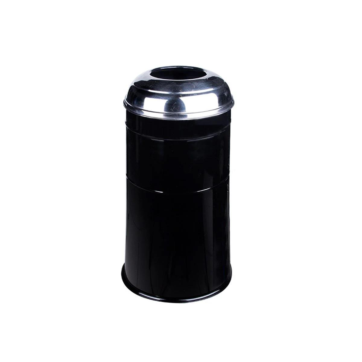Maxiflow Bombe Kapak Çöp Kovası Siyah