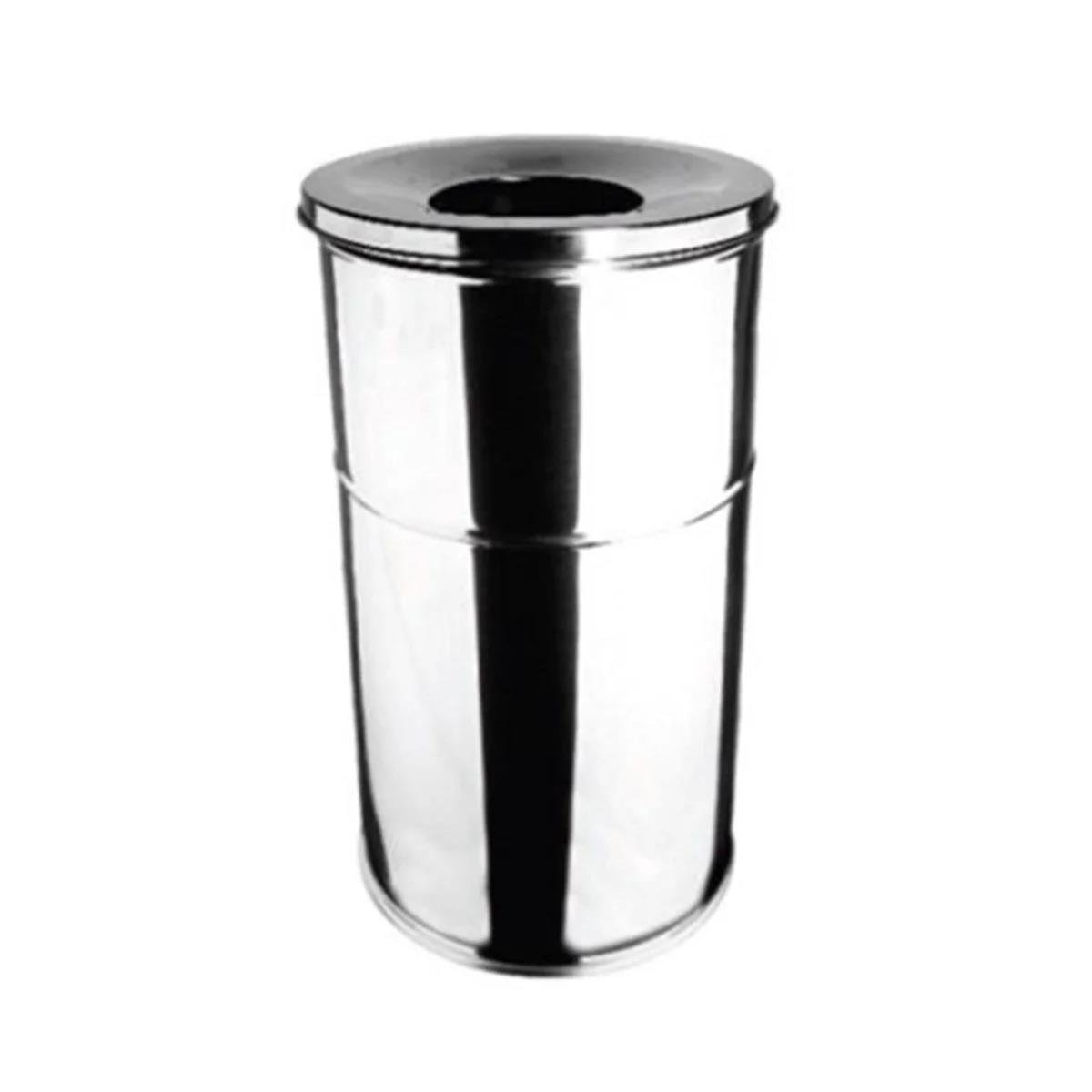 Maxiflow Düz Kapak Çöp Kovası Krom