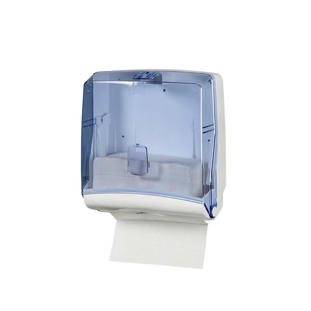 Maxiflow Jumbo Z Katlı Dispenser 300'lük Şeffaf Mavi