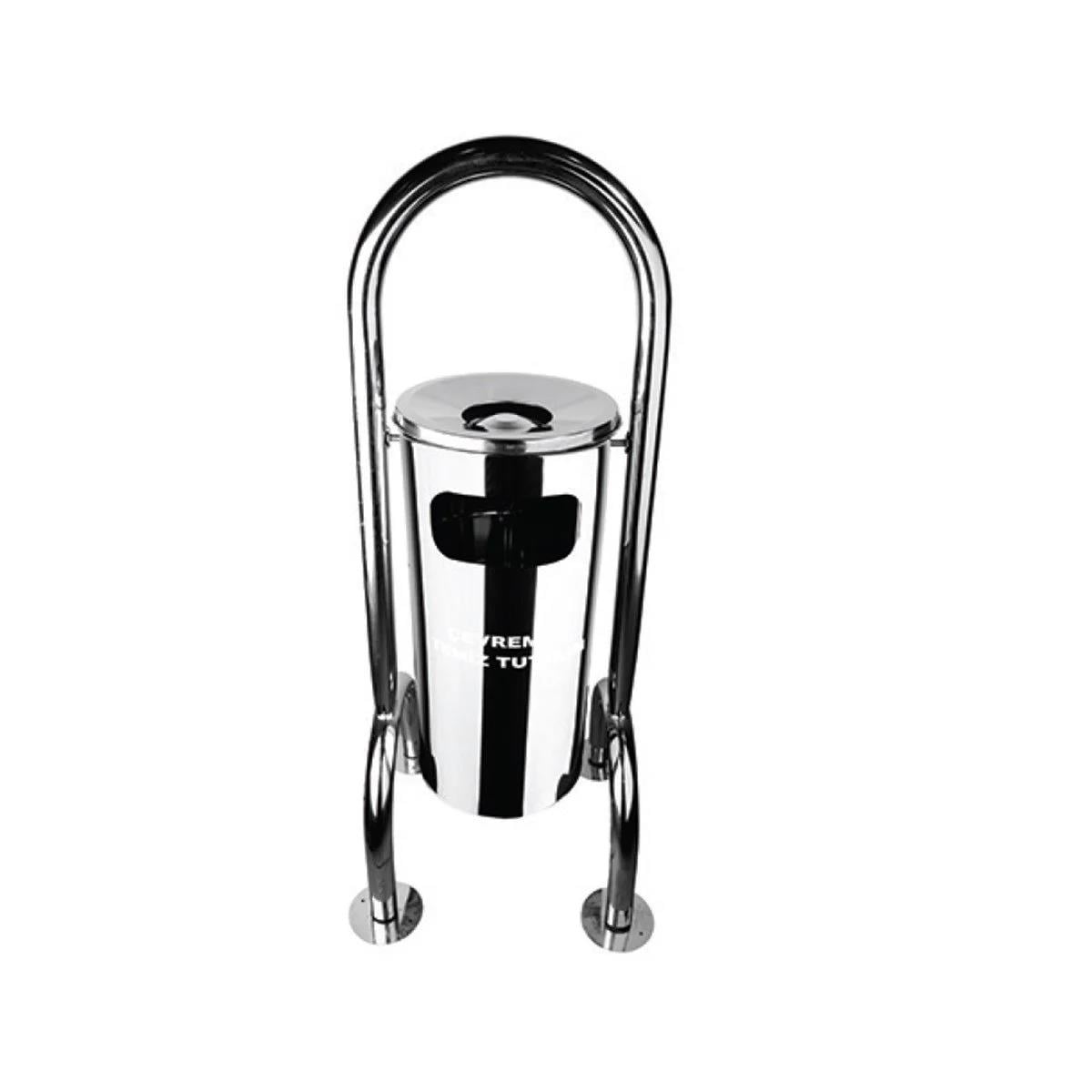 Maxiflow Paslanmaz U Tipi Şapkalı Çöp Kovası