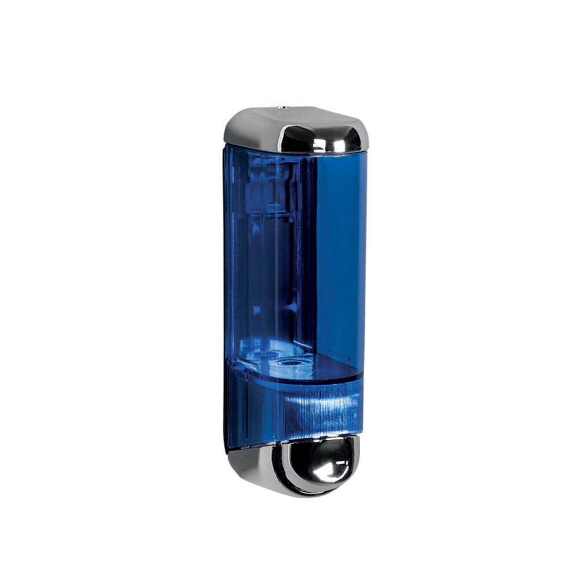 Maxiflow Plastik Sıvı Sabun ve Şampuan Verici (Krom-Şeffaf Mavi) 250 ML