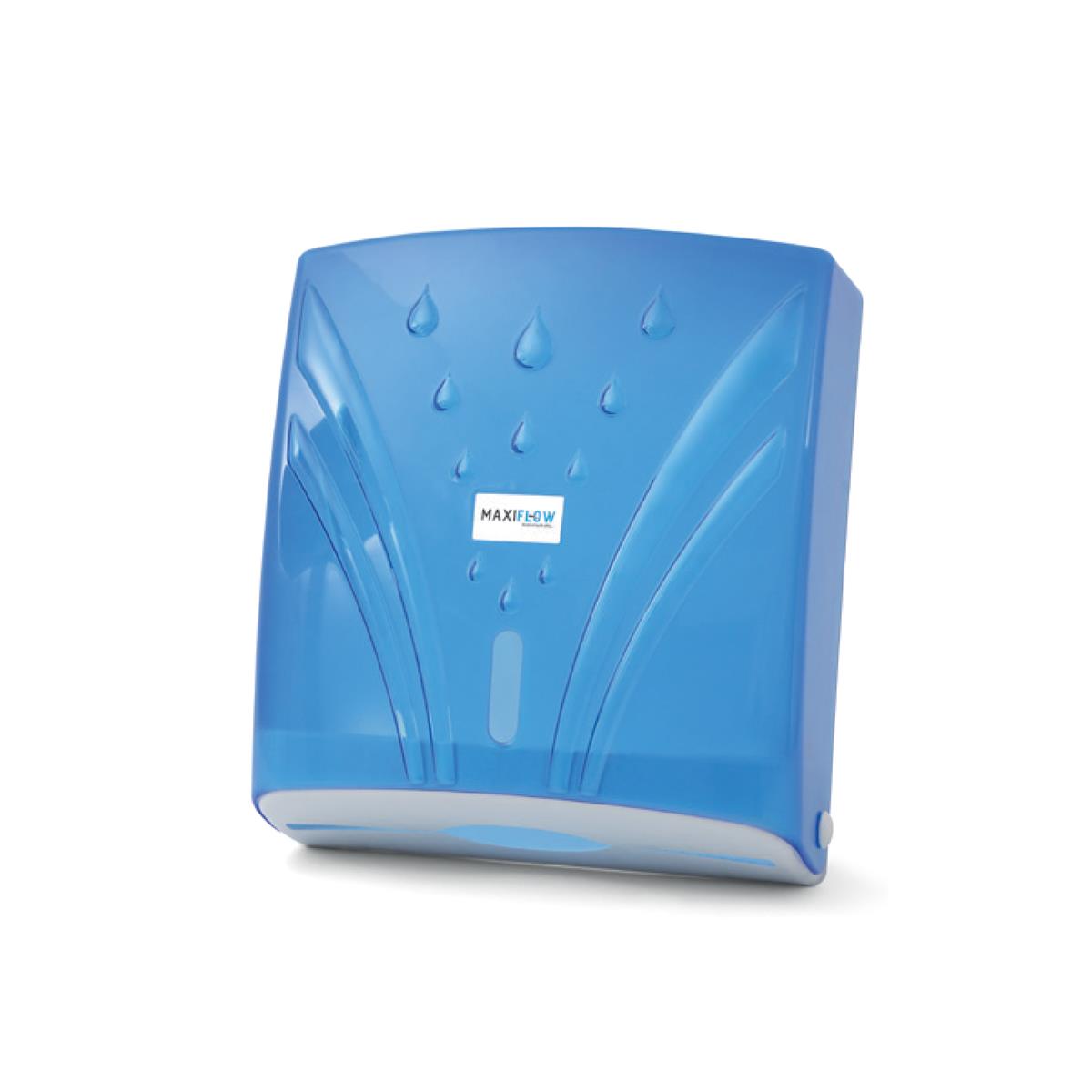 Maxiflow Z Katlı Havlu Dispenseri 300'lük Şeffaf Mavi