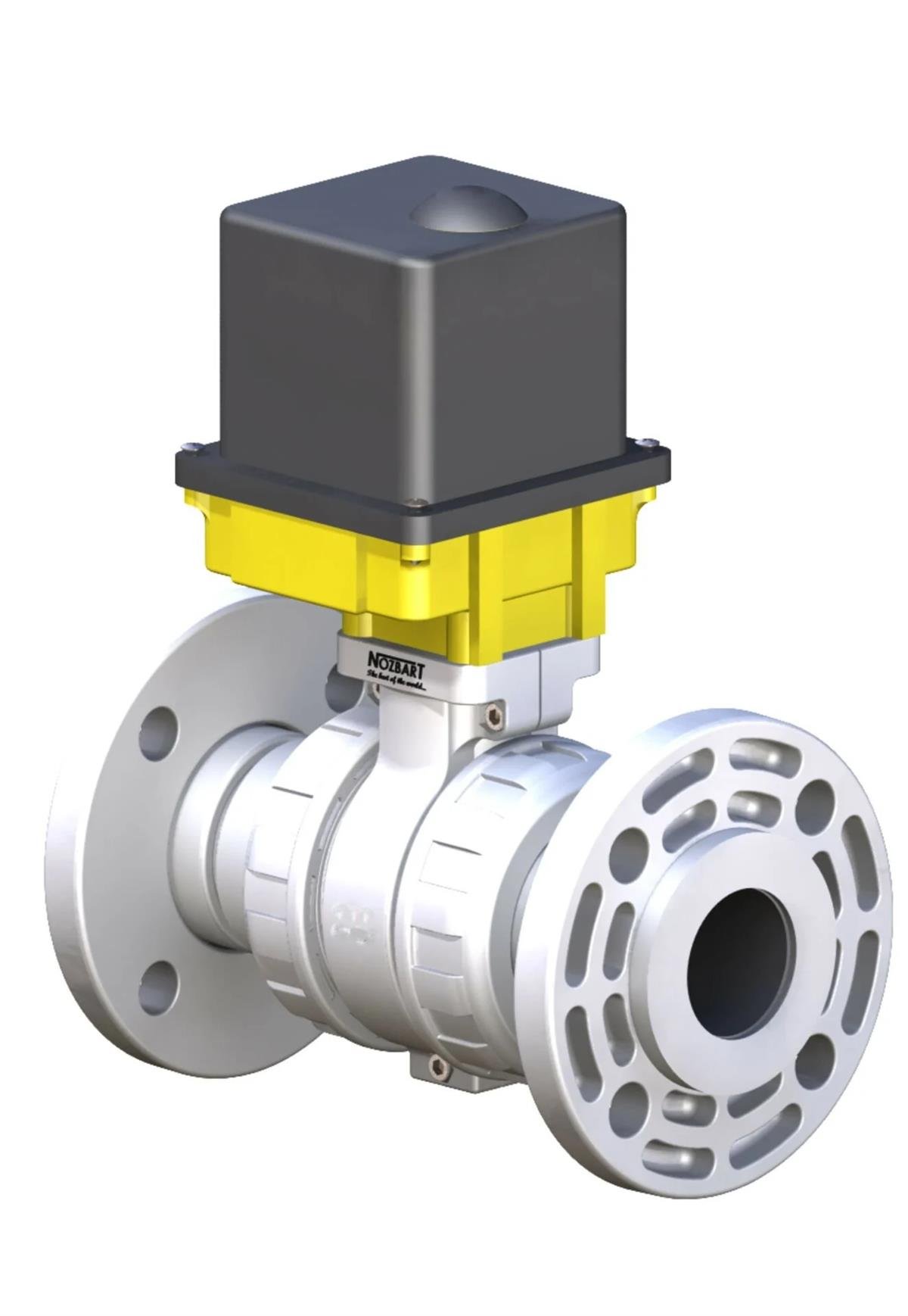 Nozbart PPRC Elektrik Aktüatörlü Flanşlı Küresel Asit Vanası