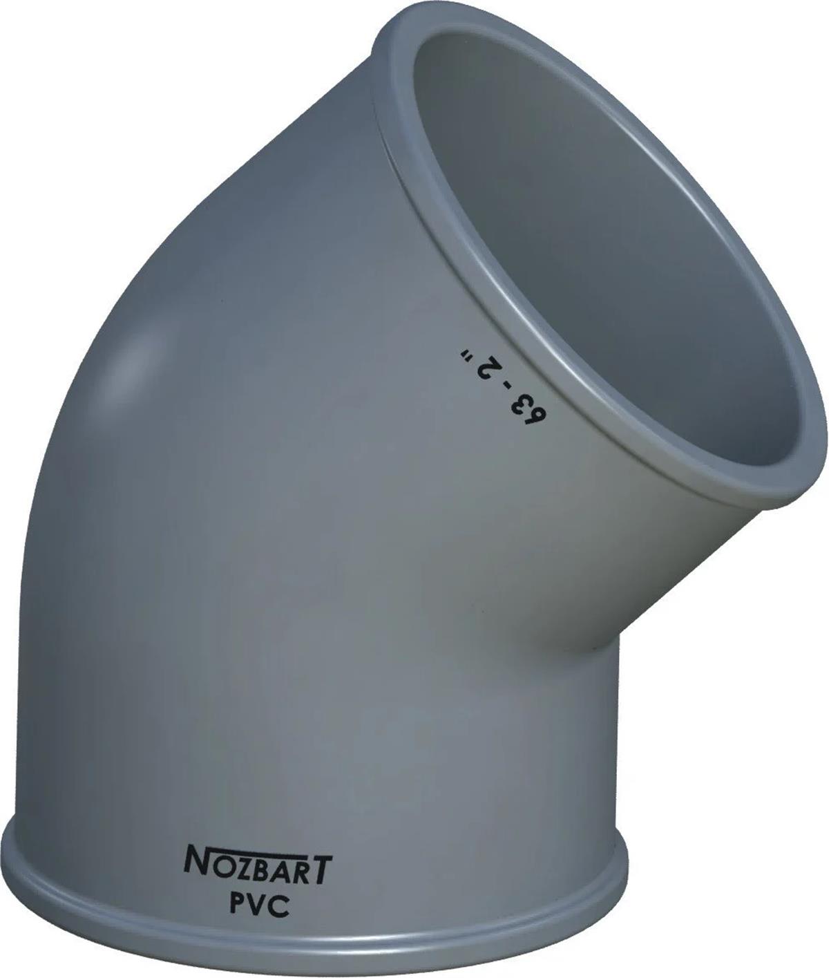 Nozbart U-PVC 45° Dirsek