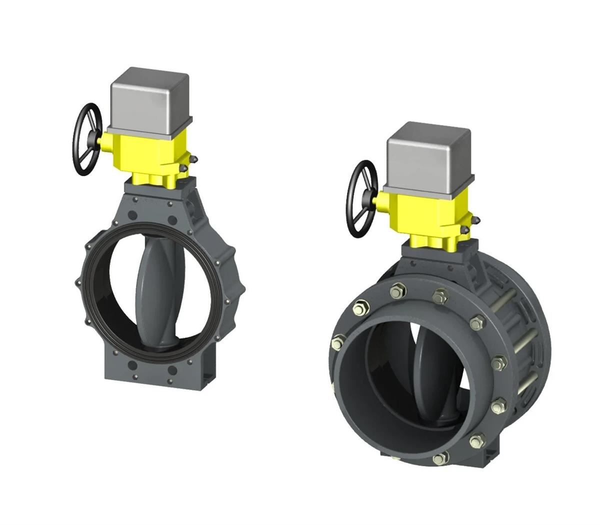 Nozbart U-PVC Otomatik Elektrik Motorlu Kelebek Vana