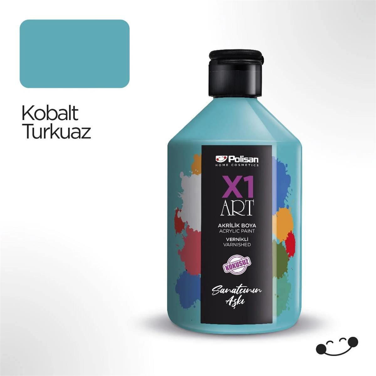 Polisan X1 Art Vernikli Boya Kobalt Turkuaz
