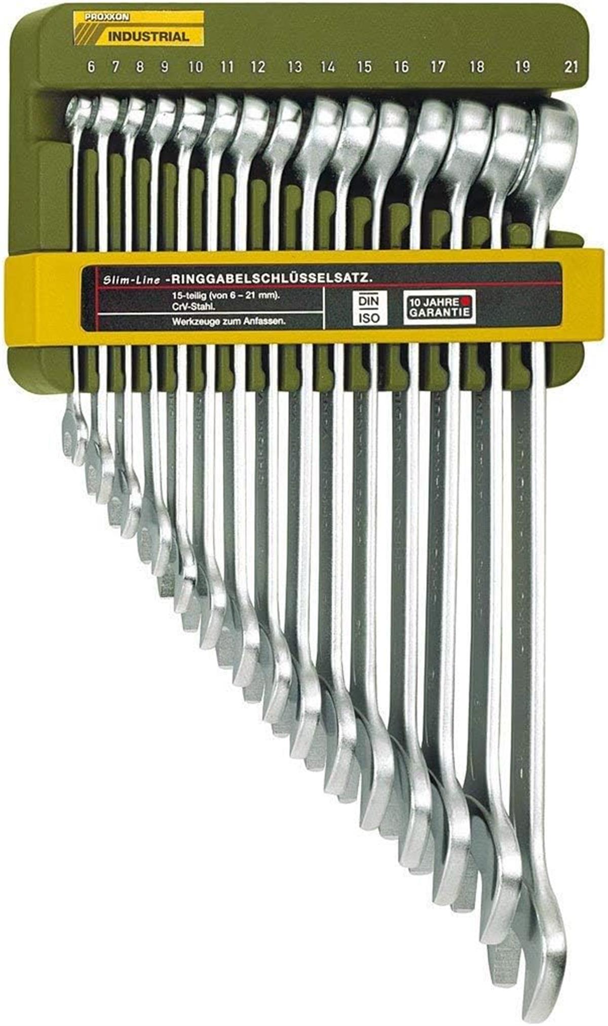 Proxxon 23821 15 Parçalı İnce Kombine Anahtar Takımı