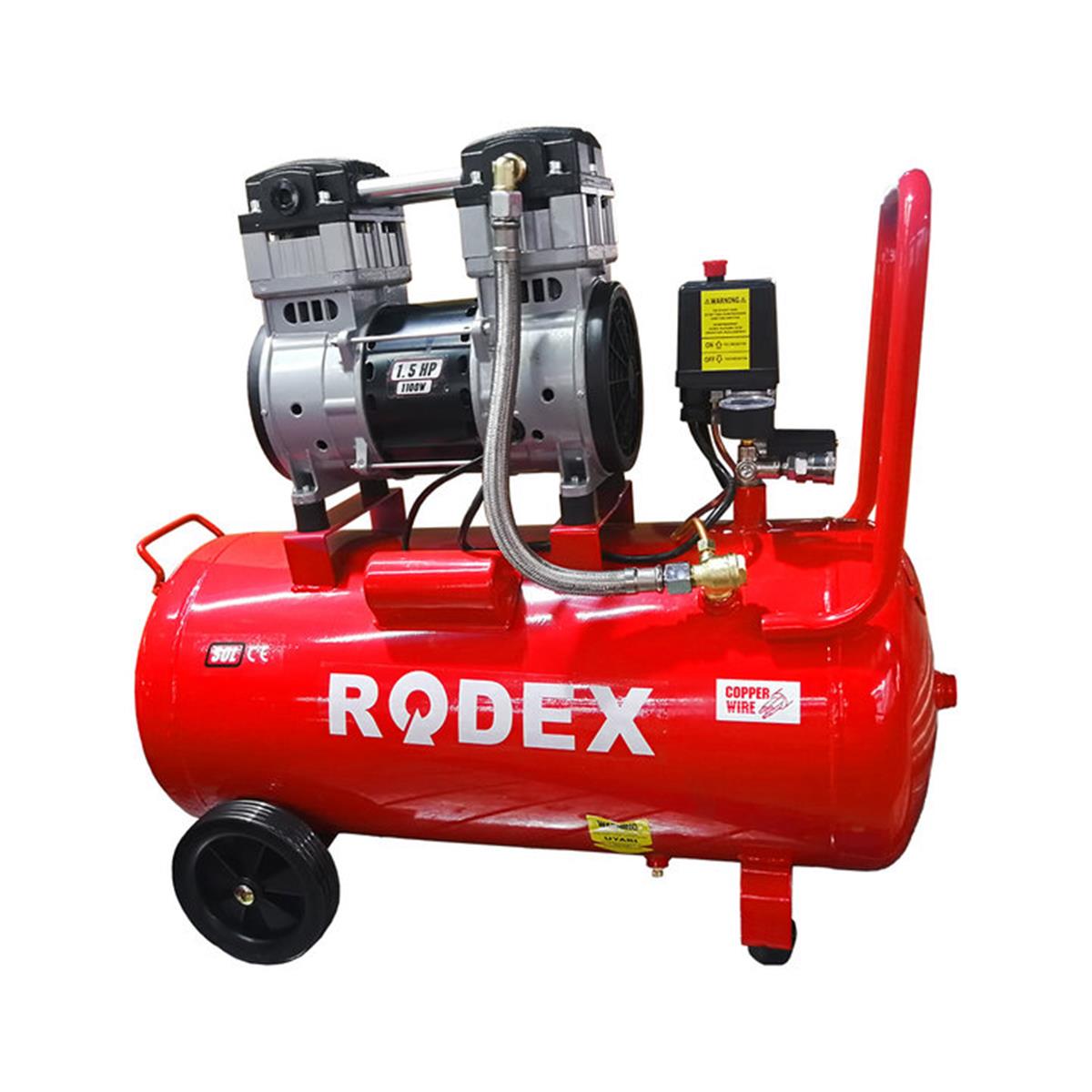 Rodex RDX7204 Sessiz Hava Kompresörü 50L 1100W