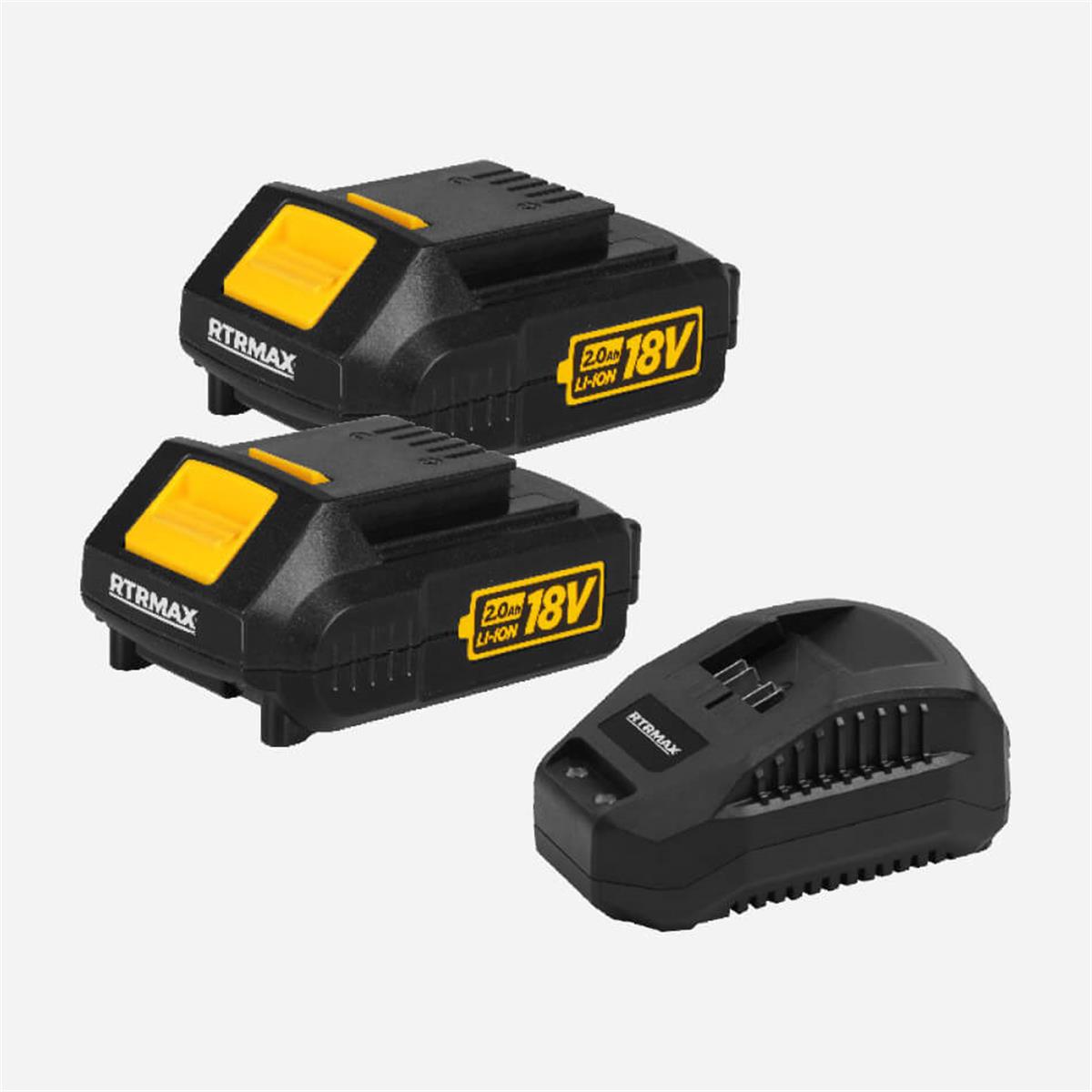 Rtrmax RTX1802 - RTX1808 Akü Seti 2 Adet 18V 2Ah