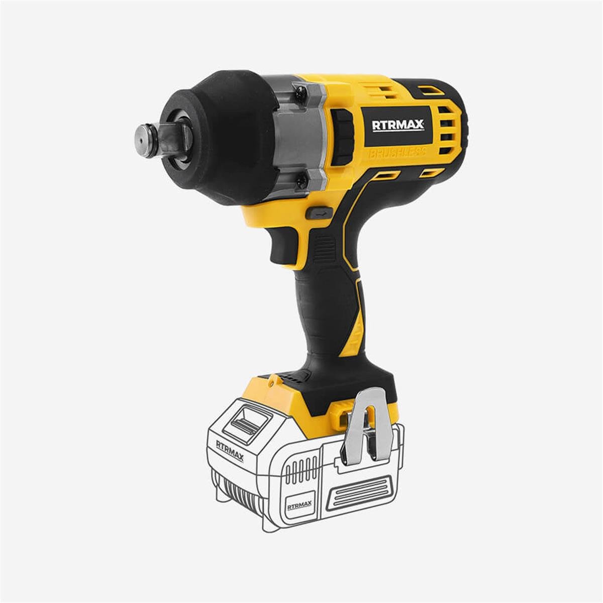 Rtrmax RTX2030B Akülü Darbeli Somun Sıkma 18V (Solo)