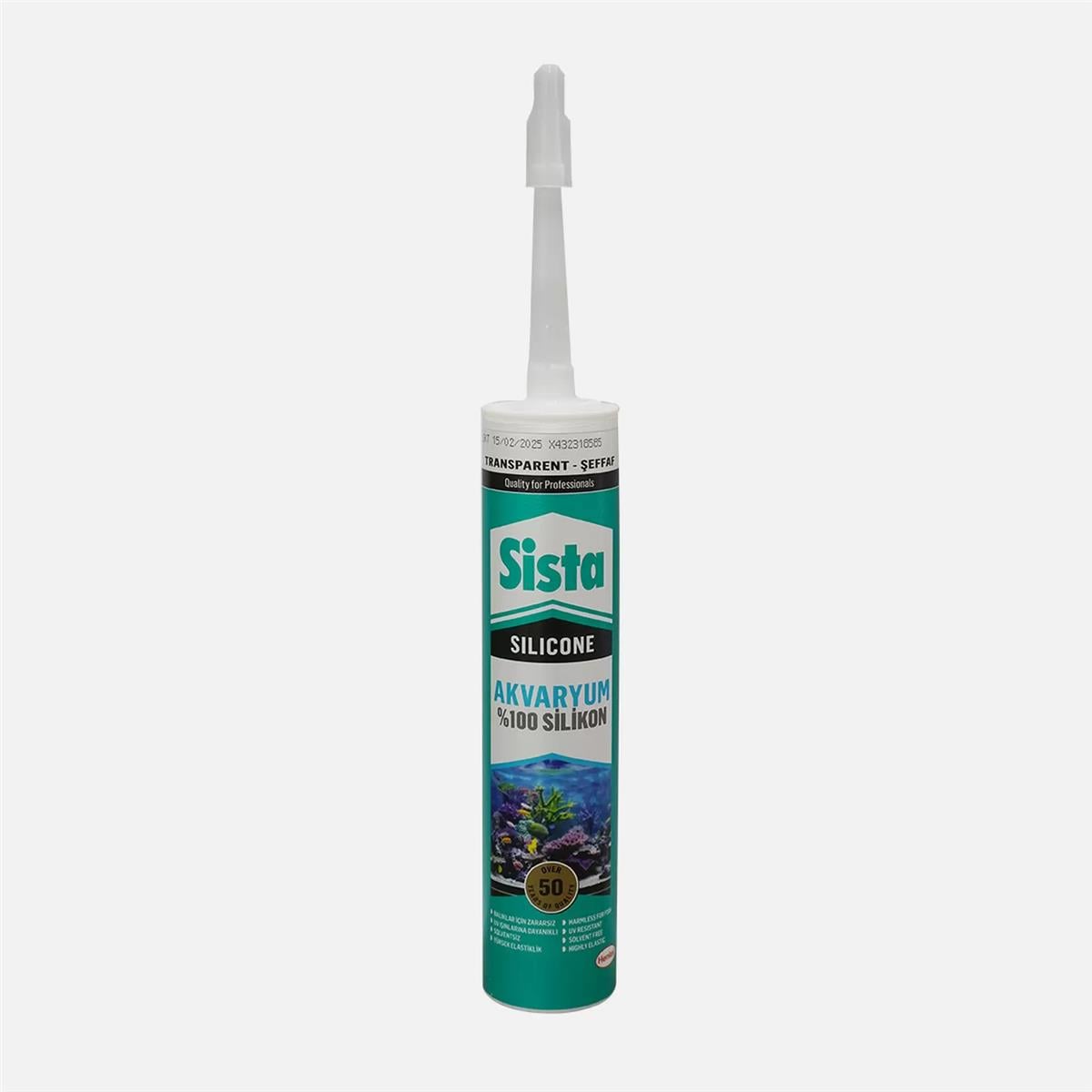 Sista Akvaryum Silikonu Şeffaf 280 ML