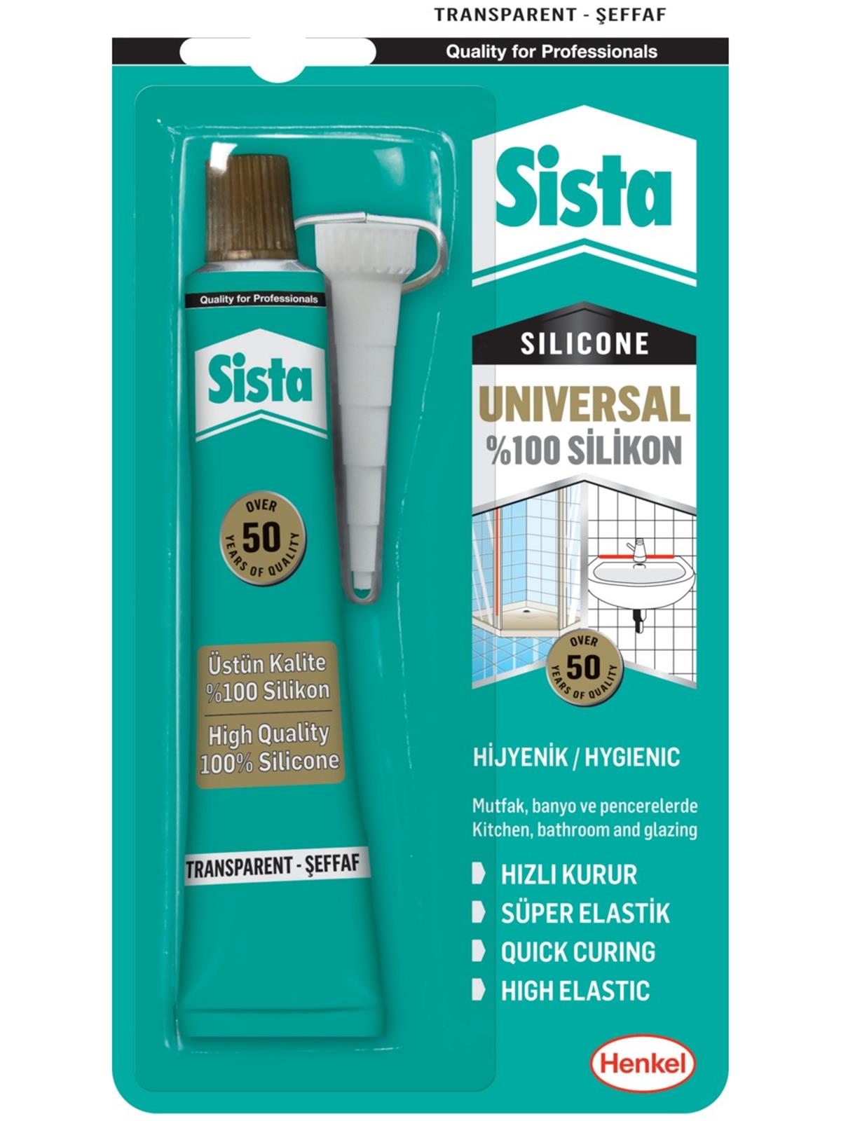 Sista Silikon Şeffaf 50 GR