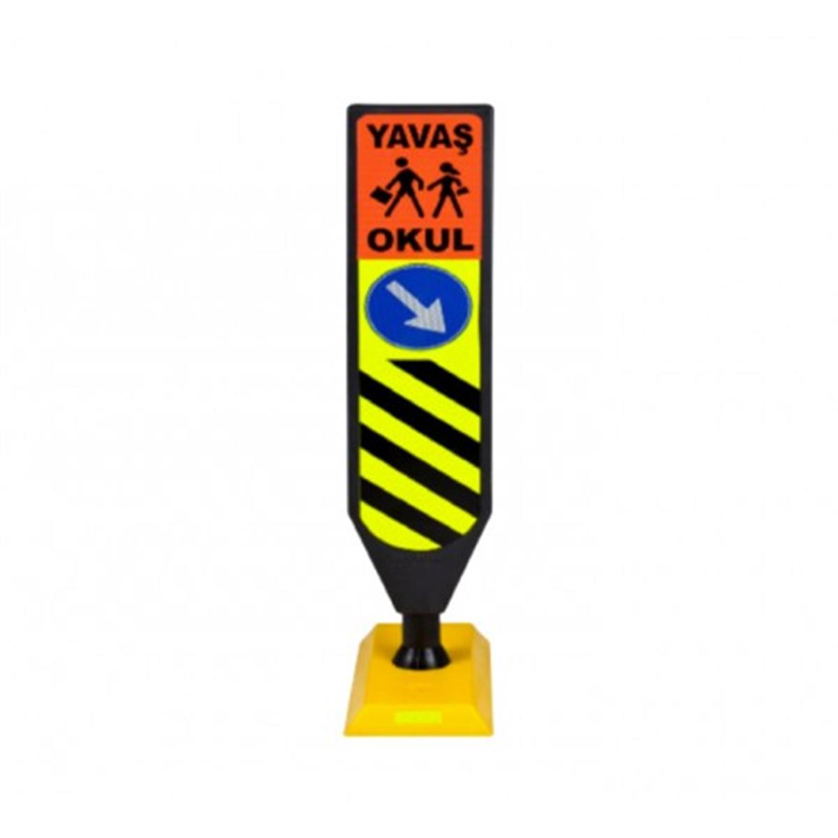 UT 2604 Kısa Tabanlı Esnek Refüj Başı Tabelası  