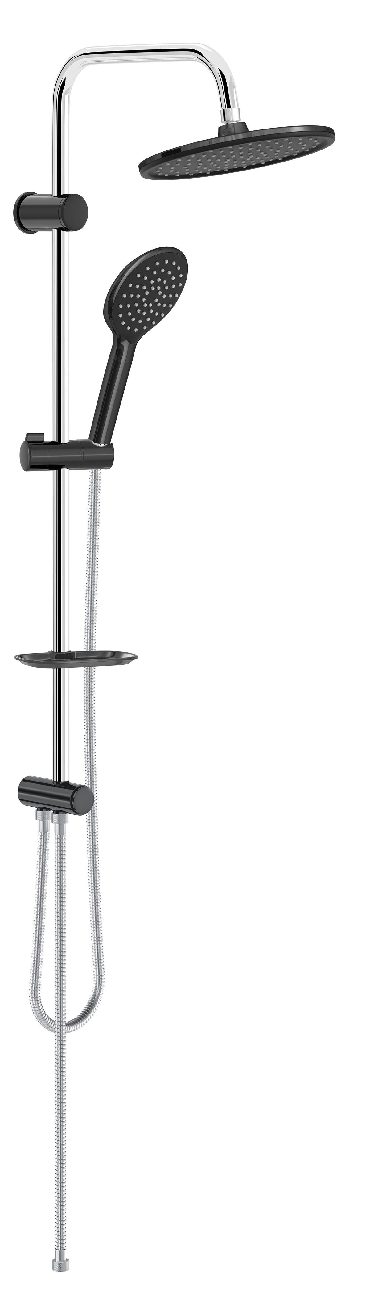 Valtemo Deluxe Black Rain Duş Seti