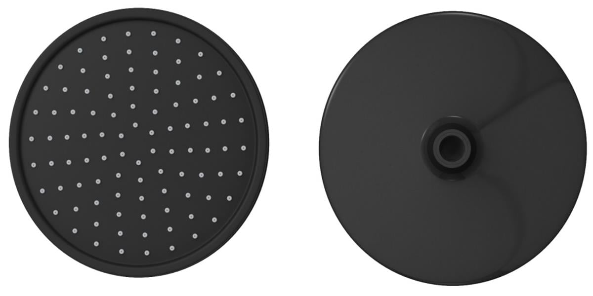 Valtemo Deluxe Black Tepe Duş Başlığı