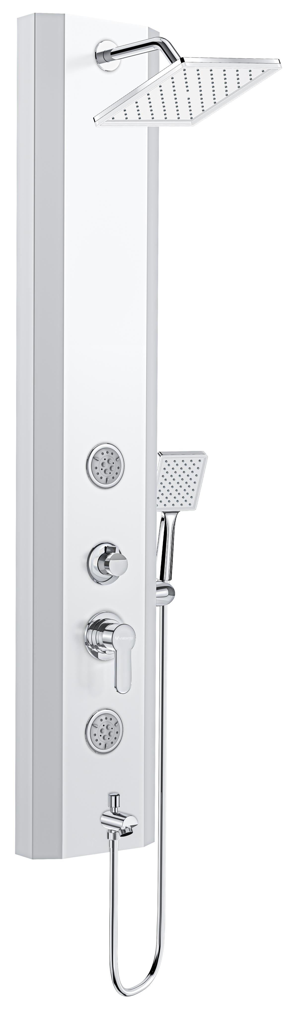 Valtemo Evora White Square Panel Duş Seti