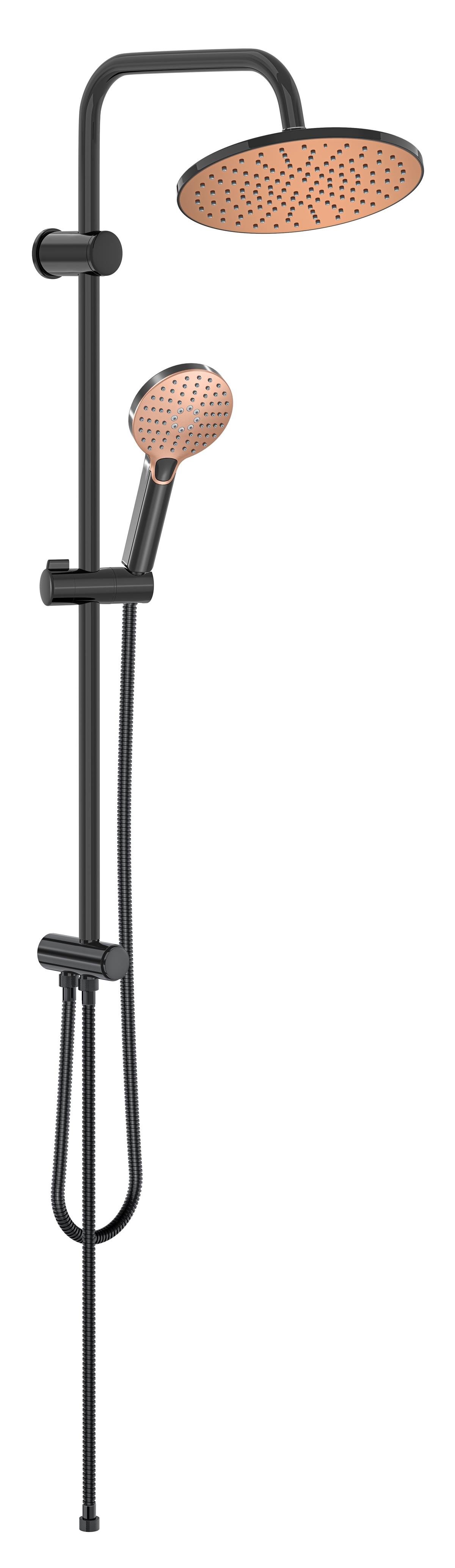 Valtemo Rainmax Bronze Mat Black Rain Duş Seti